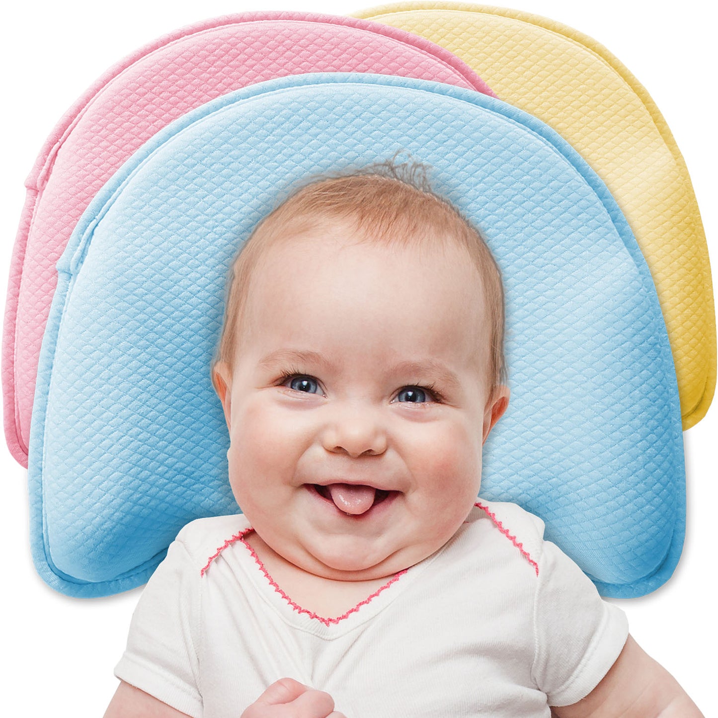 Babykissen Premium von iQ-med | mit 2 Bezügen | gegen Plattkopf und Verformung